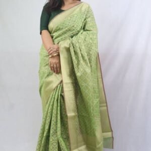 Pastel Green Chanderi Silk Saree