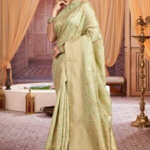 Champagne Gold Designer Net Saree